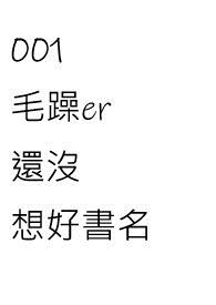 001毛躁人还没想好书名