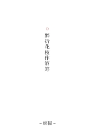 醉折花枝作酒筹